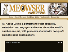 Tablet Screenshot of meowserproductions.com